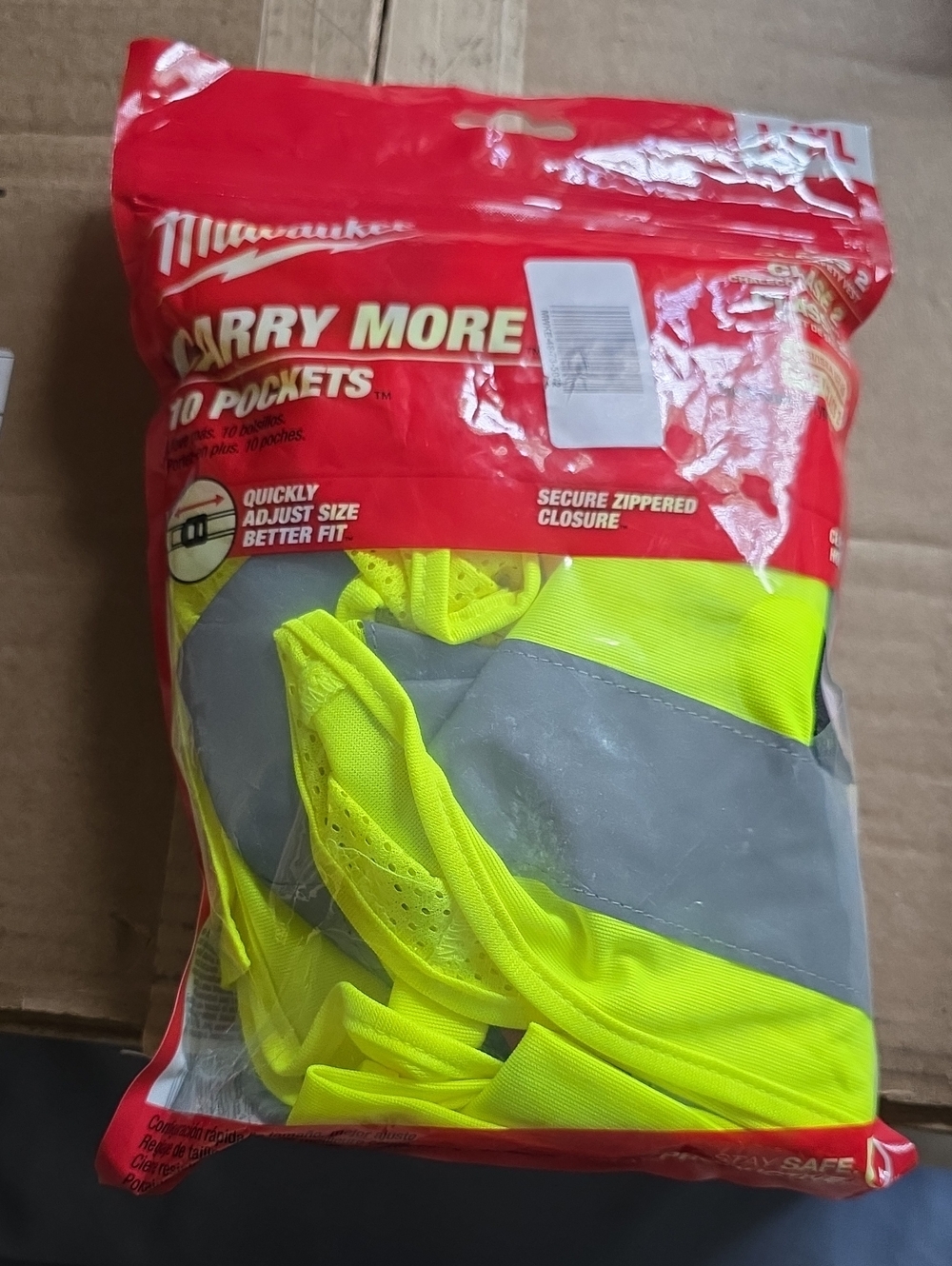 Milwaukee High-Visibility Yellow Safety Vest with Reflective Stripes